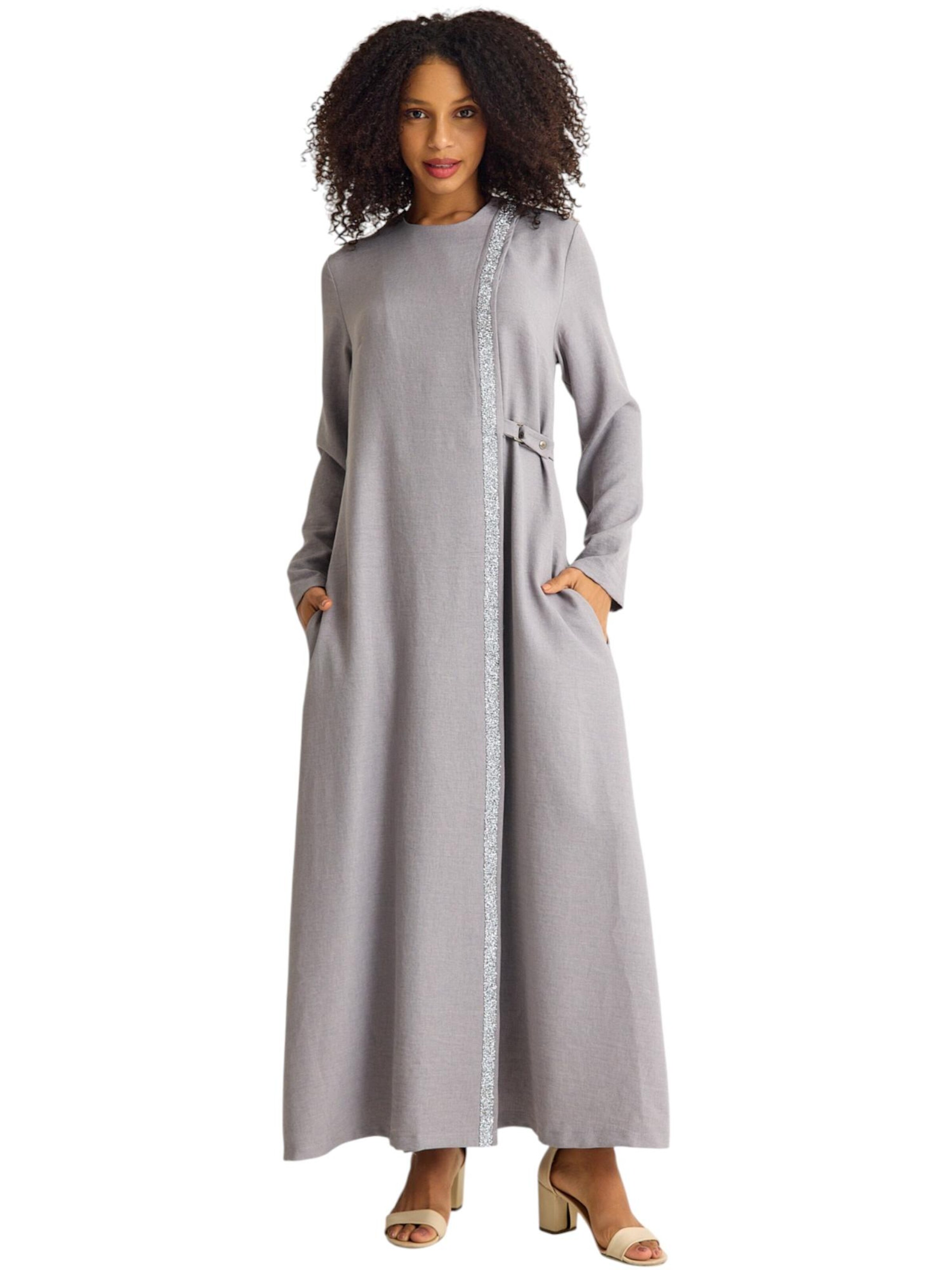 fashionshowcase Jurk 'Leila-Ferace' in Grijs