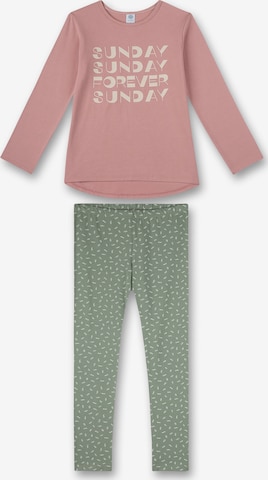 SANETTA Piżama w kolorze zielony: przód