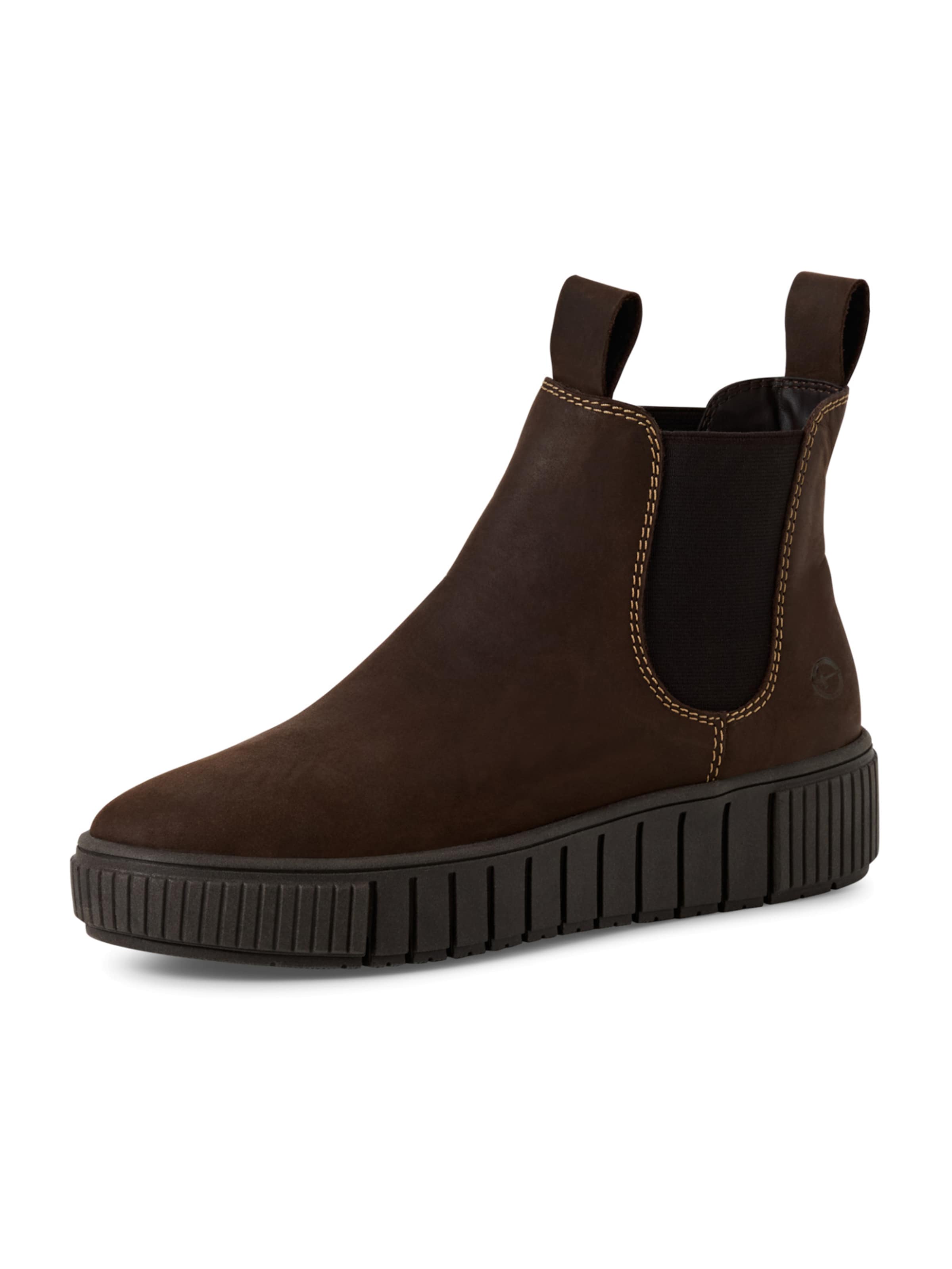 Tamaris - Botas Chelsea en marrón: frente