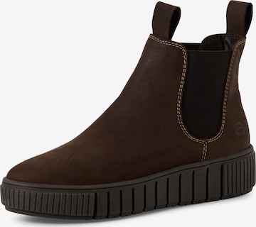 Tamaris - Botas Chelsea en marrón: frente