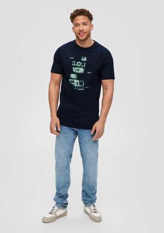 s.Oliver Men Tall Sizes T-Shirt in Blau