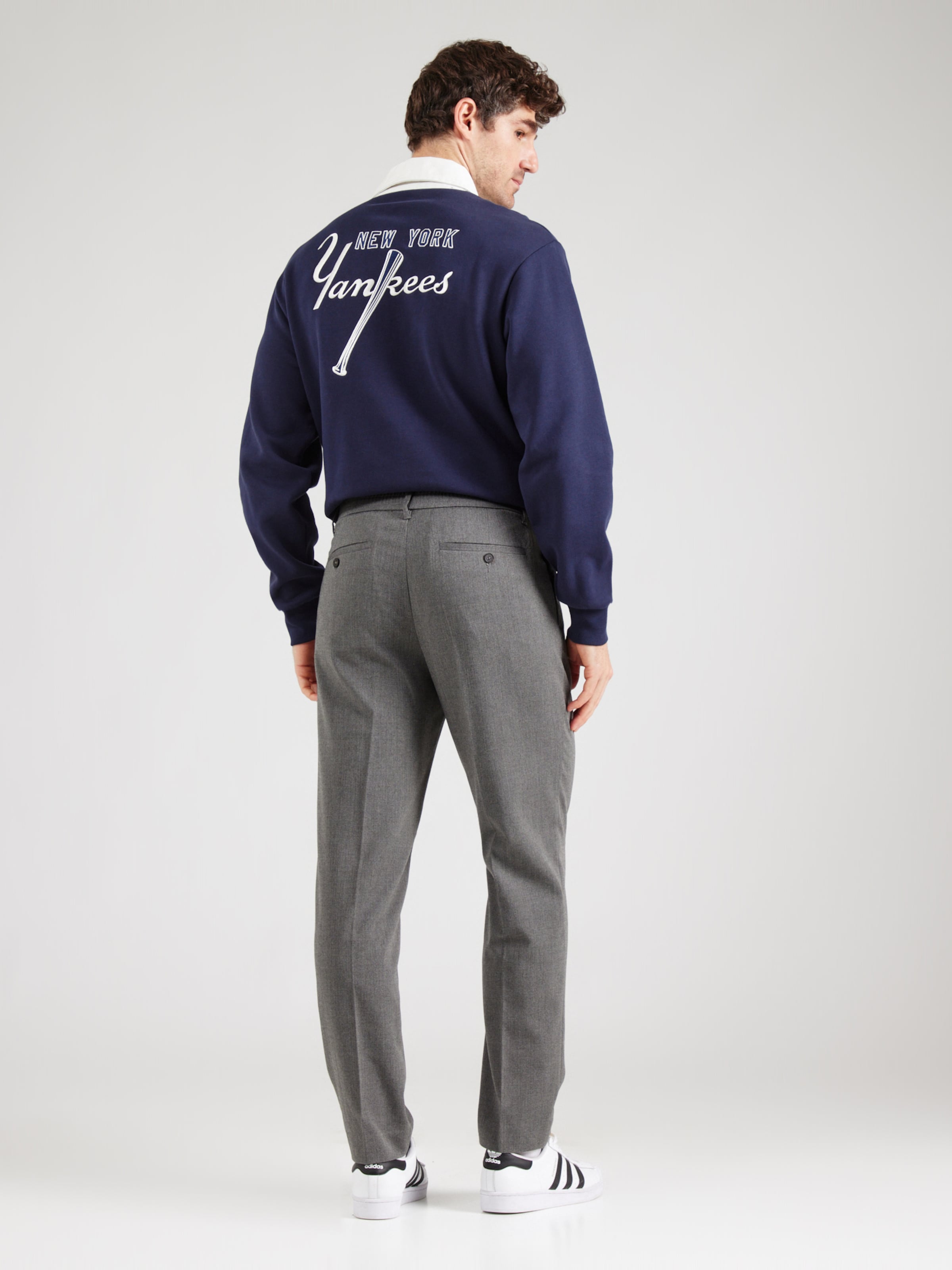 SELECTED HOMME Tapered Pleat-front trousers 'SLHLEROY' in Mottled Grey |  ABOUT YOU