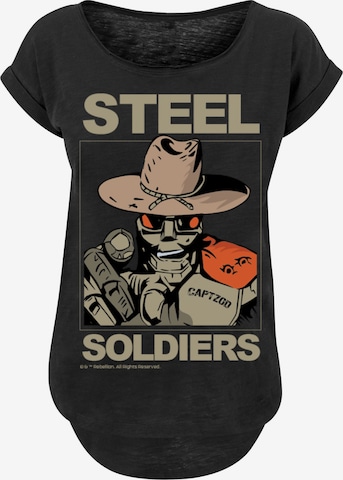 F4NT4STIC Shirt 'Retro Gaming STEEL SOLDIERS' in Black: front