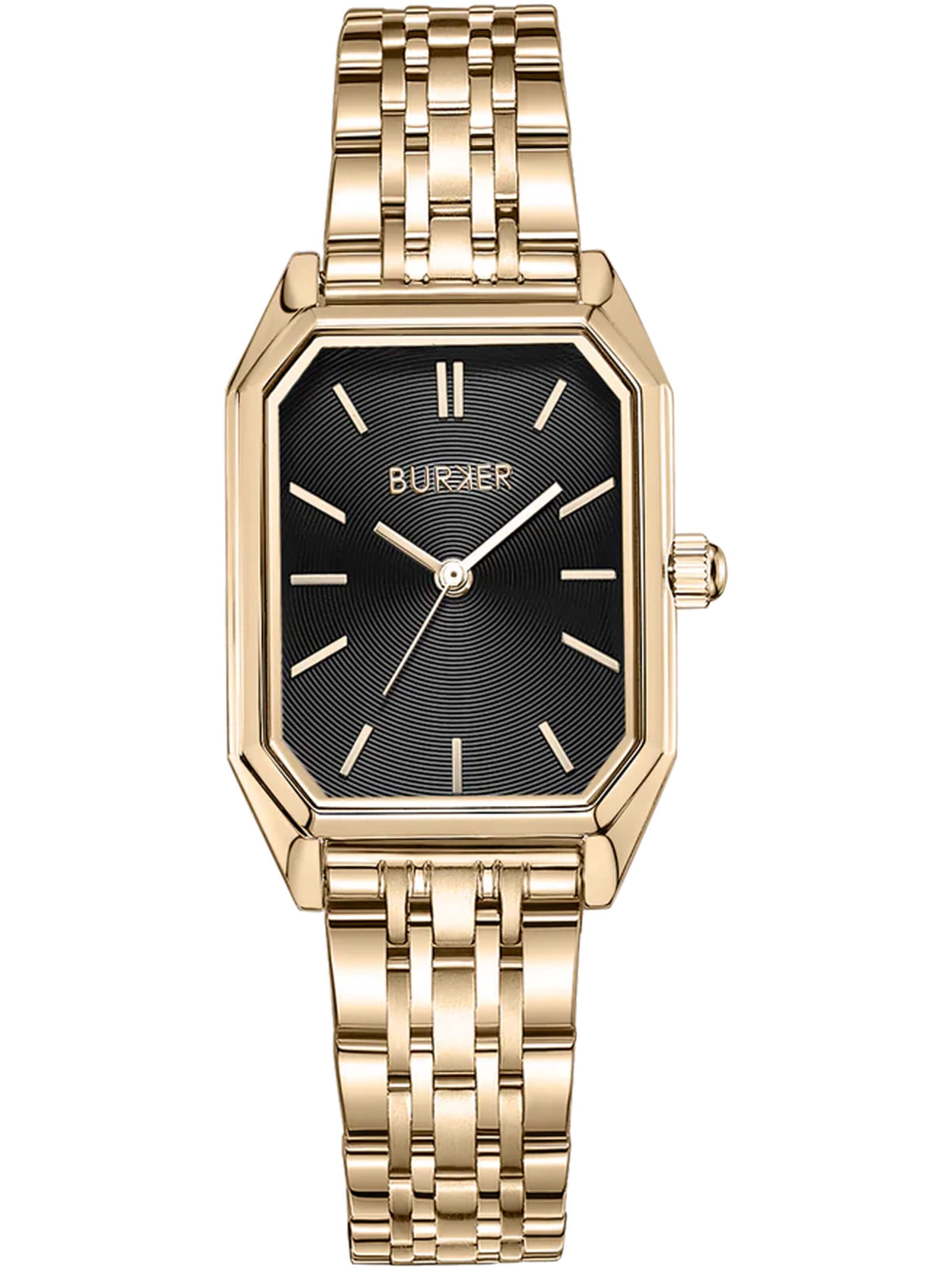 Montre à affichage analogique 'Isabell Gold Black' BURKER Watches en or : devant