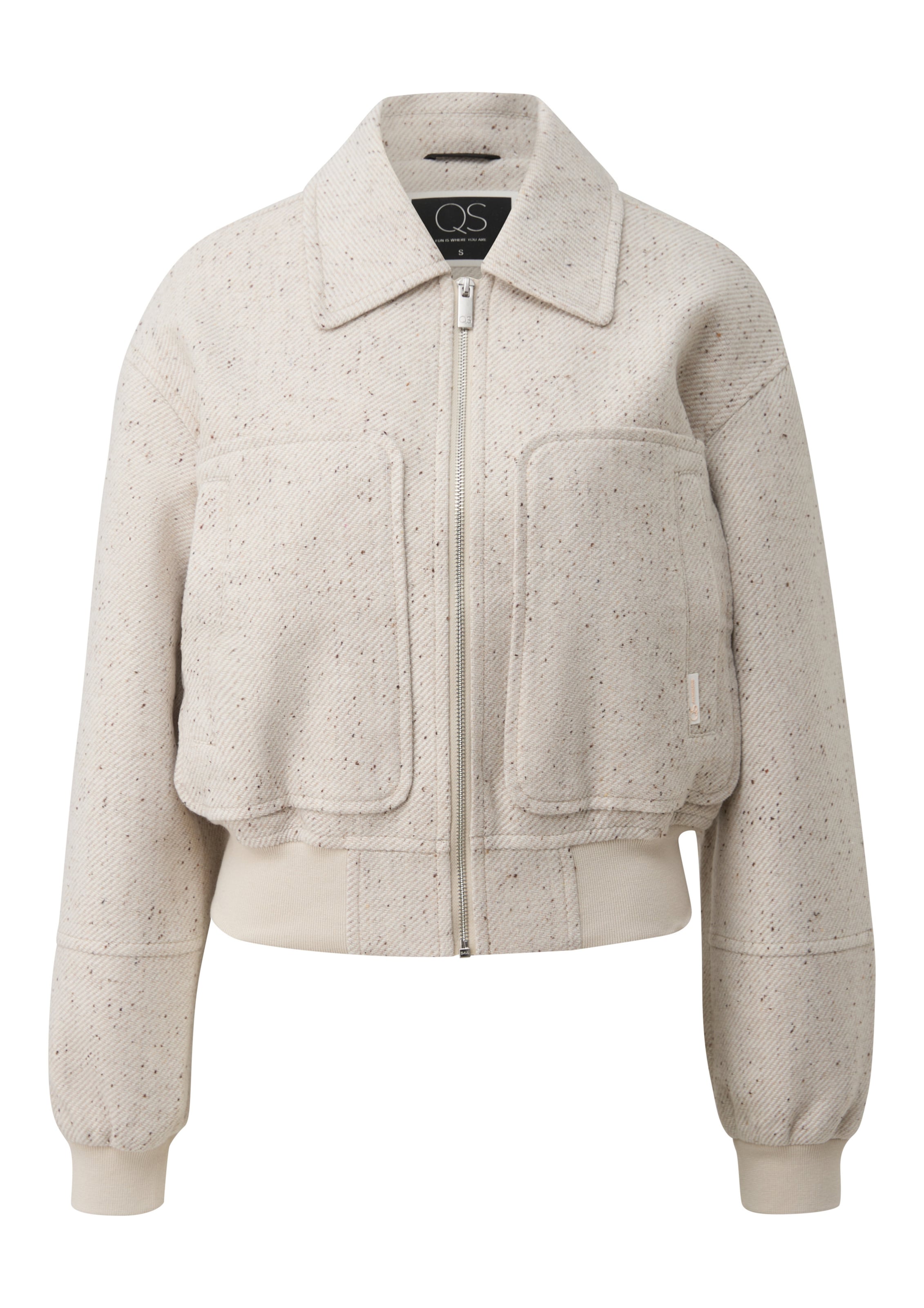 Veste mi-saison QS en beige : devant