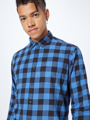 ESPRIT Regular fit Button Up Shirt in Blue