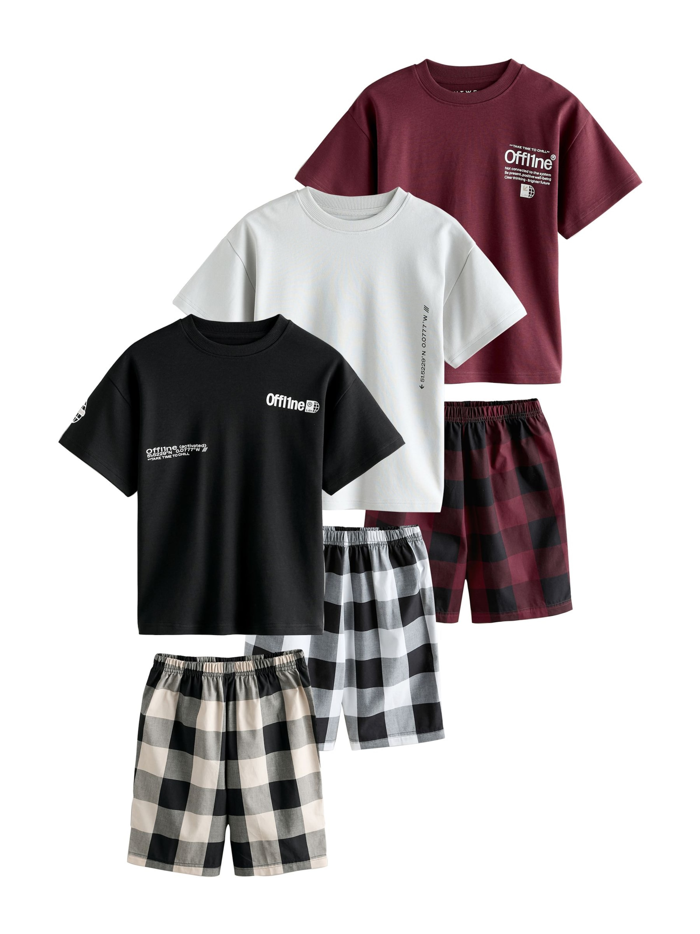 Next Pižama | rdeča barva: sprednja stran