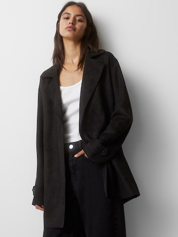 Manteau mi-saison Pull&Bear en noir : devant