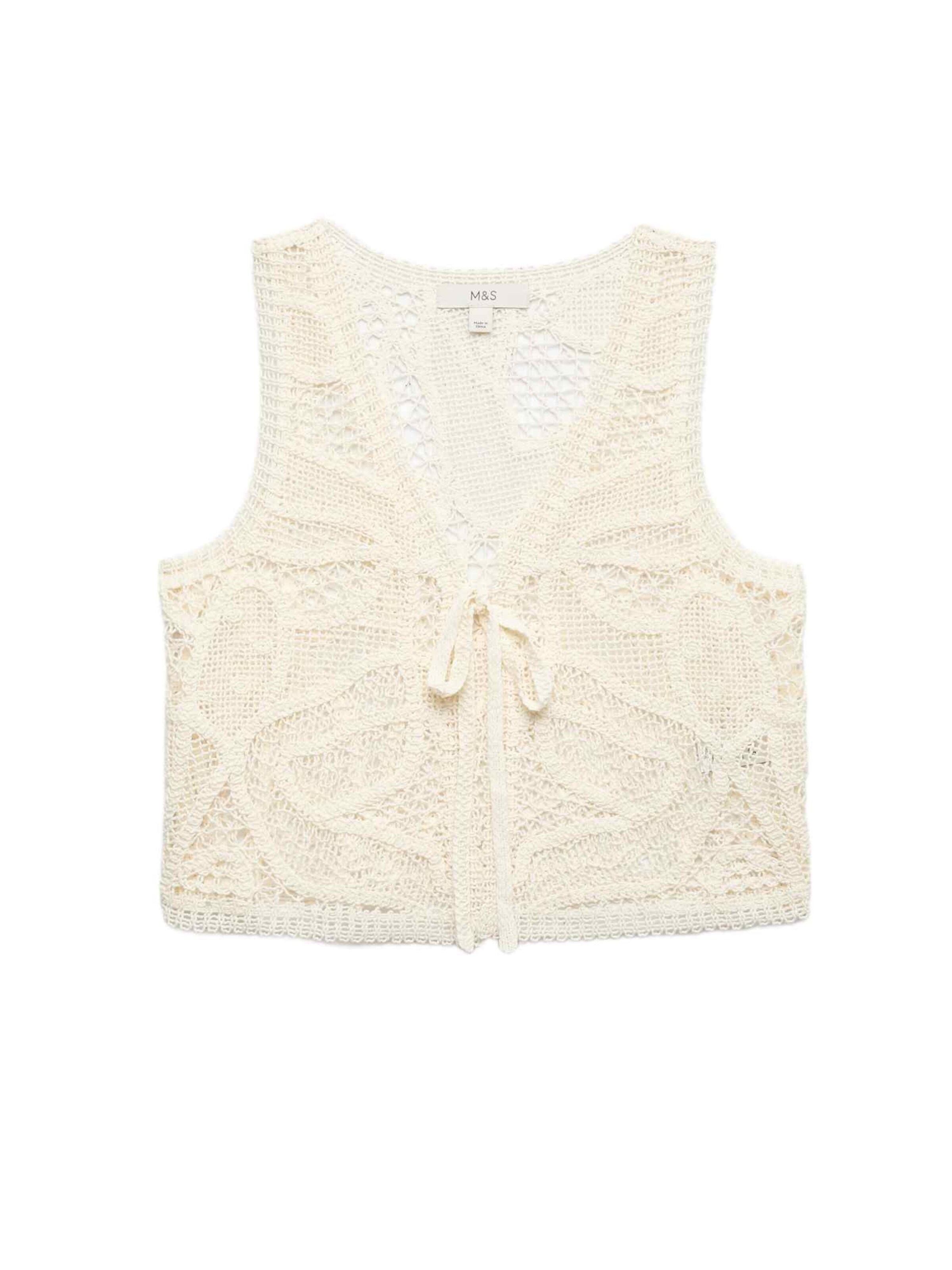 Gilet Marks & Spencer en blanc : devant