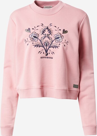 SCOTCH & SODA Sweatshirt in Pink: front