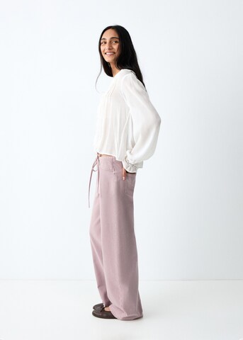 MANGO TEEN Wide leg Jeans 'Dalia' in Purple