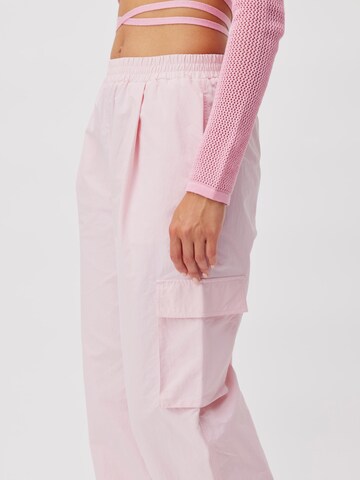 LeGer by Lena Gercke Wide leg Cargo Pants 'Elanor' in Pink