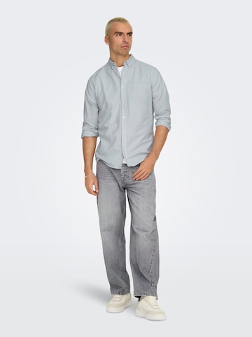 Only & Sons Slim fit Overhemd 'ONSALVARO' in Groen