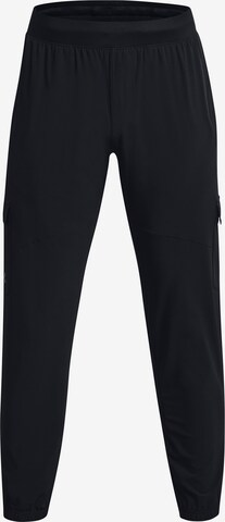 UNDER ARMOUR Tapered Sportbroek in Zwart: voorkant