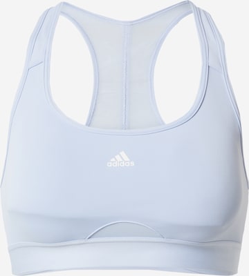 ADIDAS PERFORMANCE - Sujetador deportivo 'Powerreact Medium-Support' en azul: frente