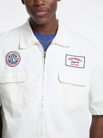 GUESS Regular fit Button Up Shirt in Beige