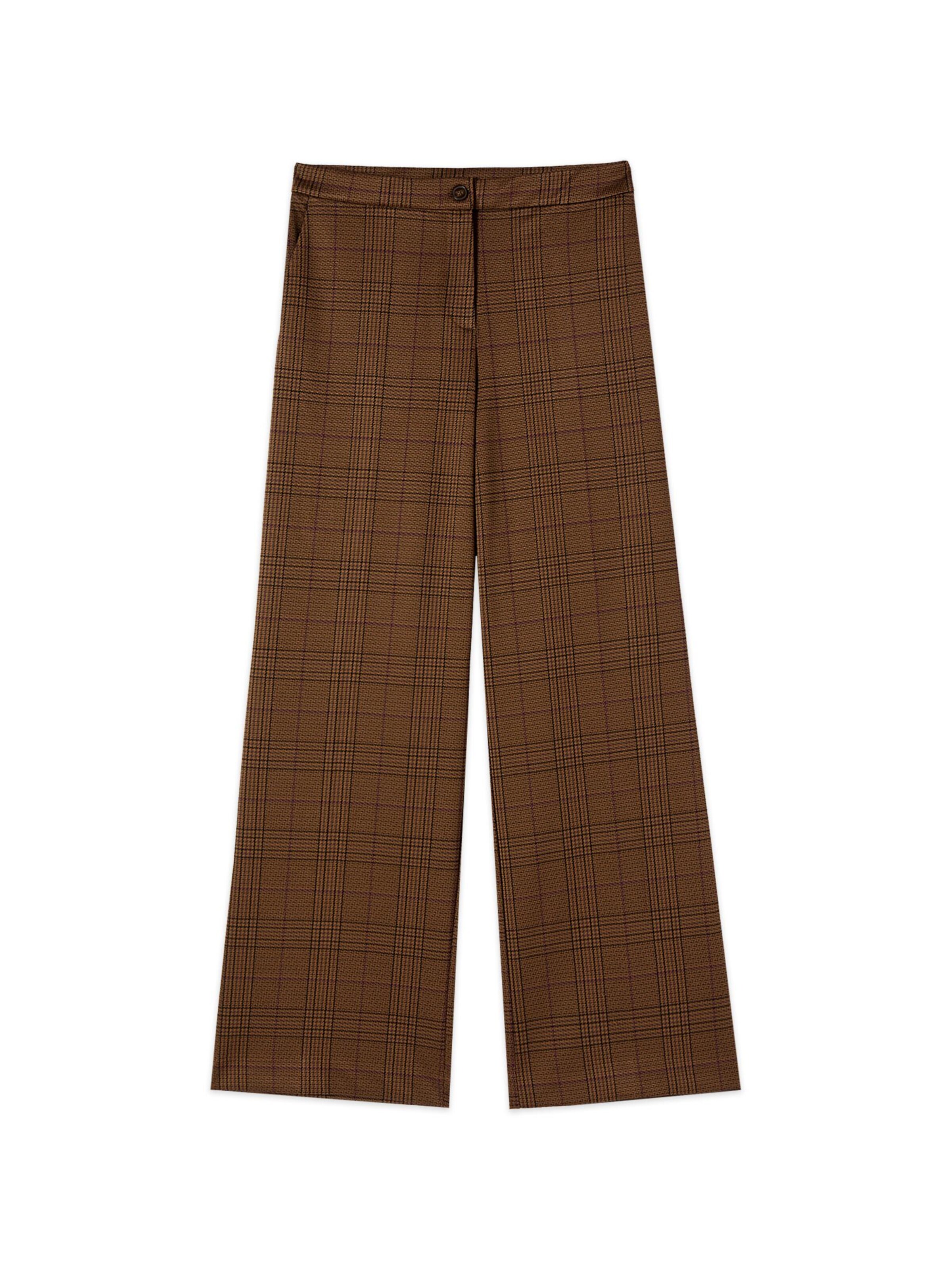 Wide leg Pantaloni di oltre in marrone: frontale
