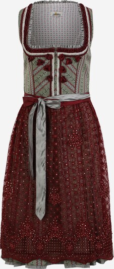 ALMSACH Dirndl - stříbrně šedá / mátová / krvavě červená / bílá, Produkt