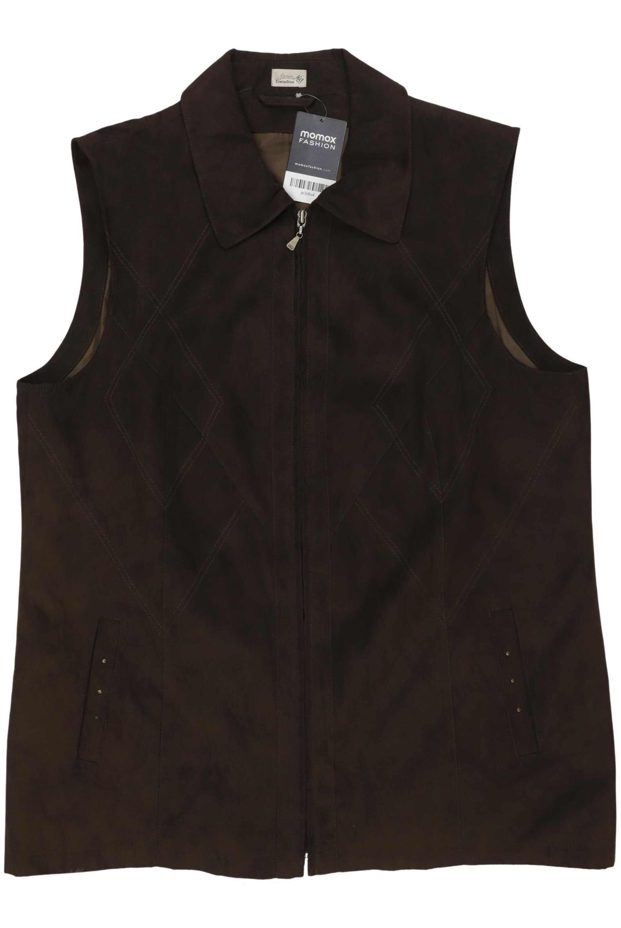 Atelier Goldner Schnitt Vest in XXL in Brown: front