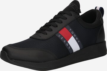 Tommy Jeans Platform trainers in Black: front