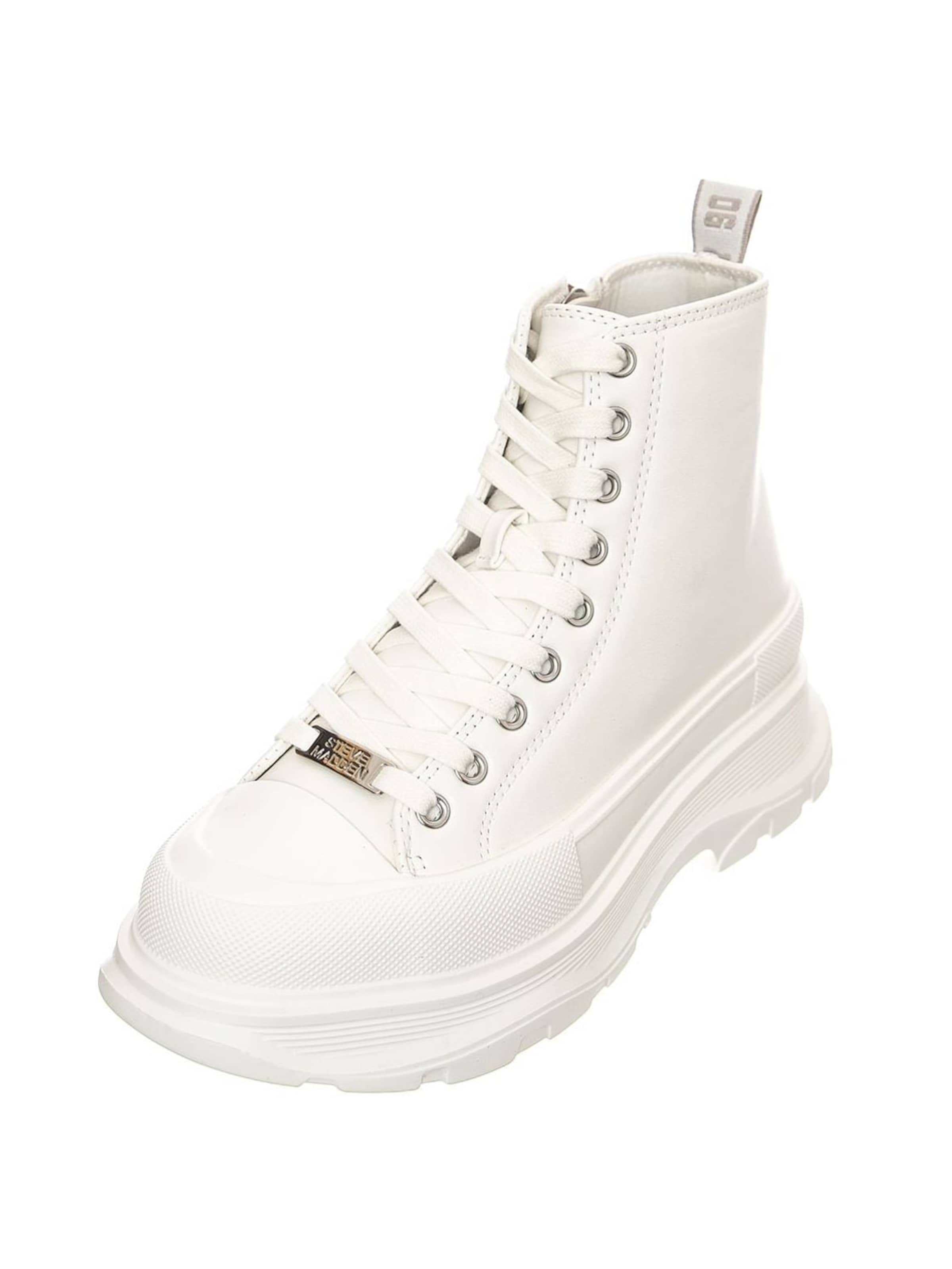 STEVE MADDEN Kozaki sznurowane 'Captor' w kolorze biały: przód