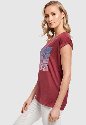Merchcode T-Shirt 'Summer-Wavy' in Rot