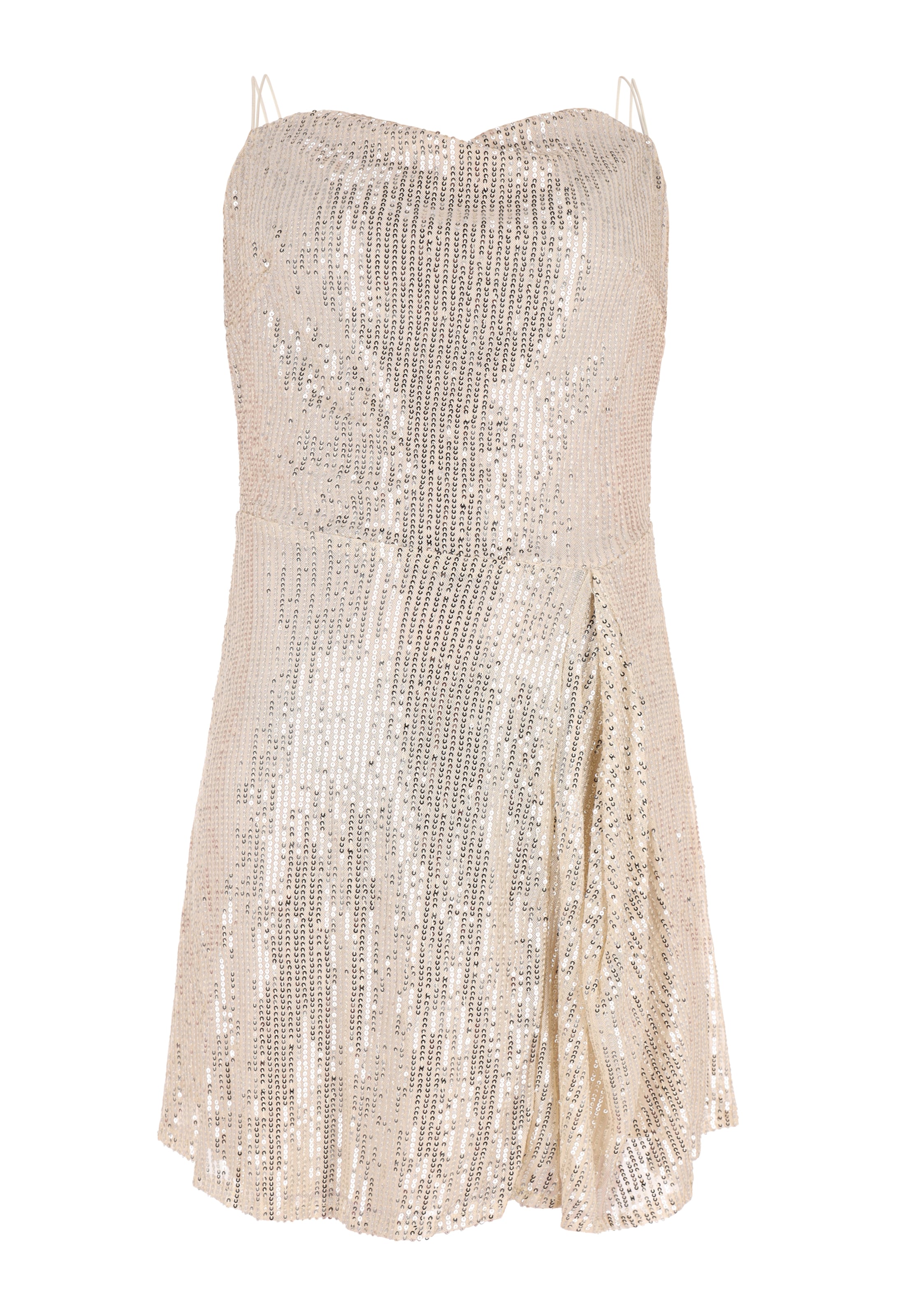 NAEMI Kokteilové šaty - Zlatá: predná strana