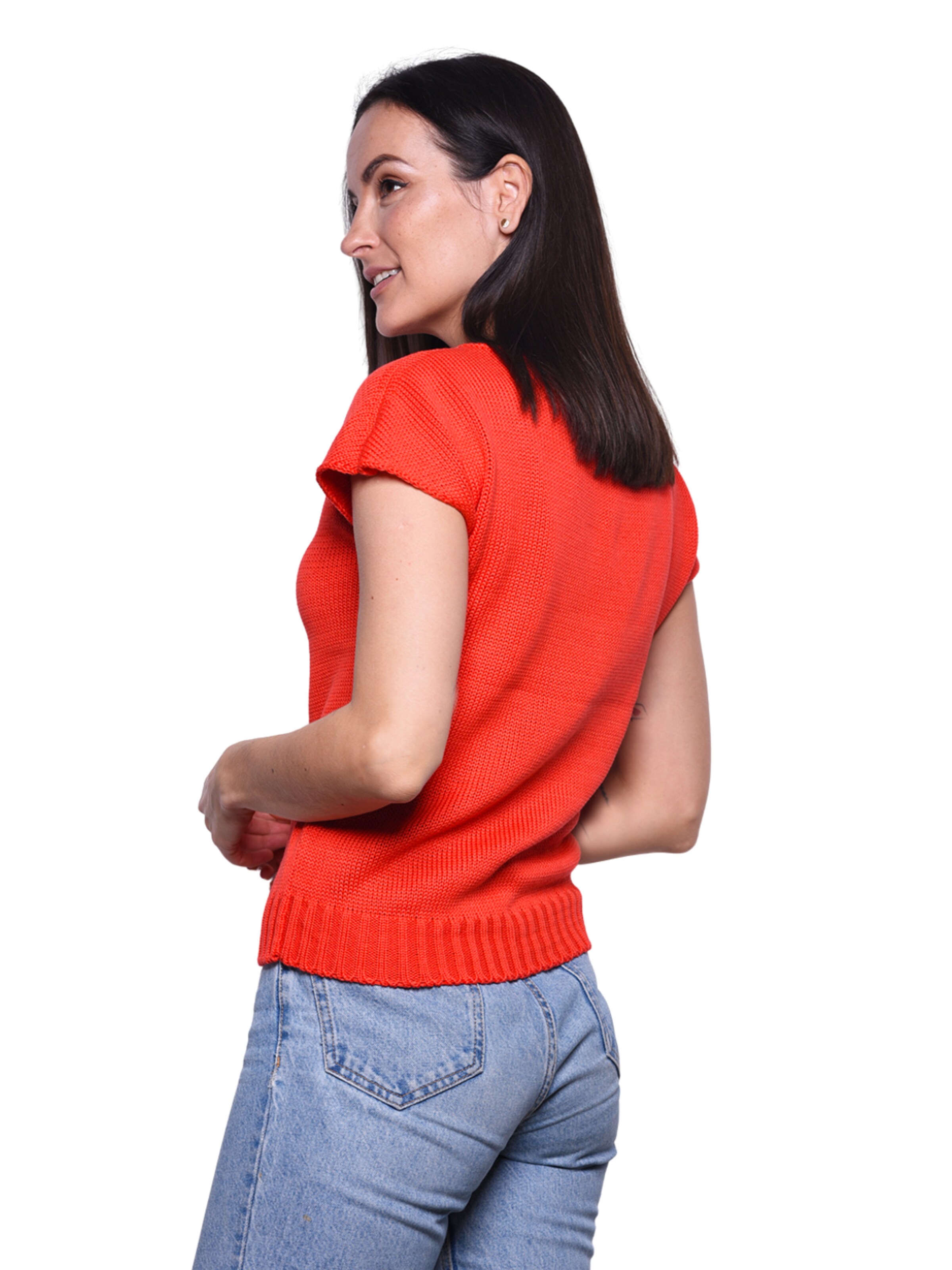 Süel knitwear - Top de punto 'Carlos' en naranja