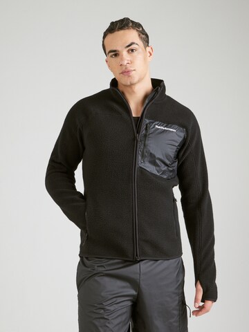 PEAK PERFORMANCE Funktionsfleecejacke in Schwarz: Vorderseite
