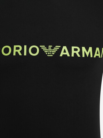 Emporio Armani Piżama krótka w kolorze czarny