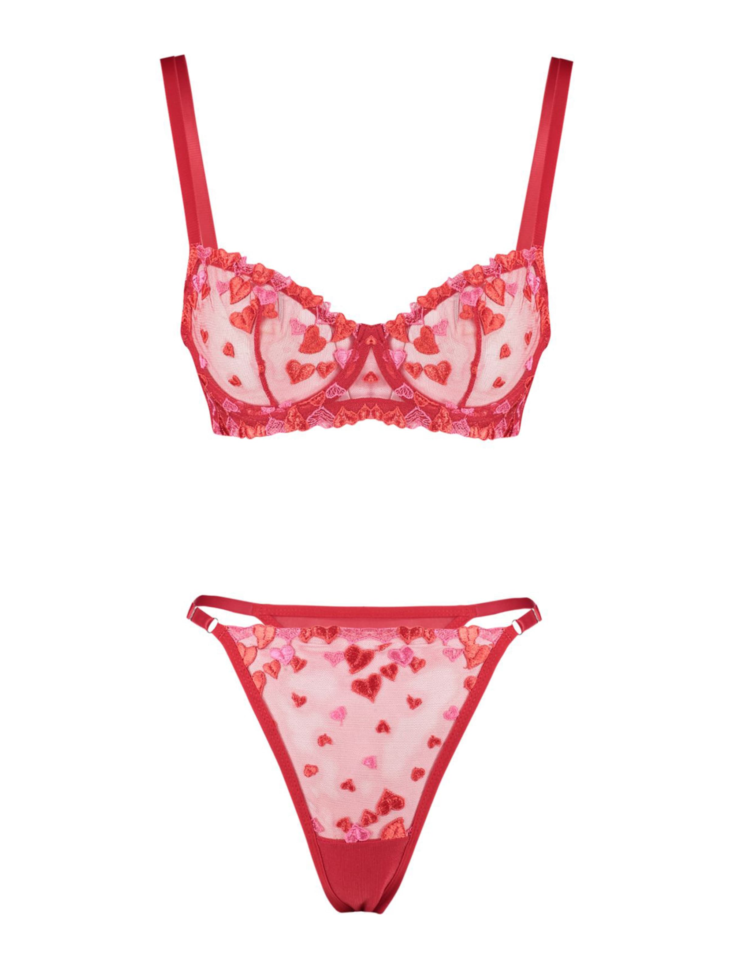 Trendyol Bustier Wäsche-Sets in Rot: Vorderseite