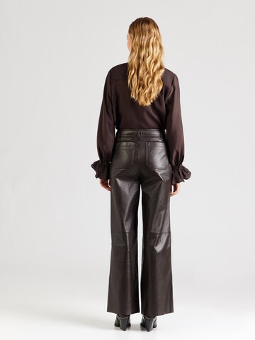 OAKWOOD - Pierna ancha Pantalón en marrón