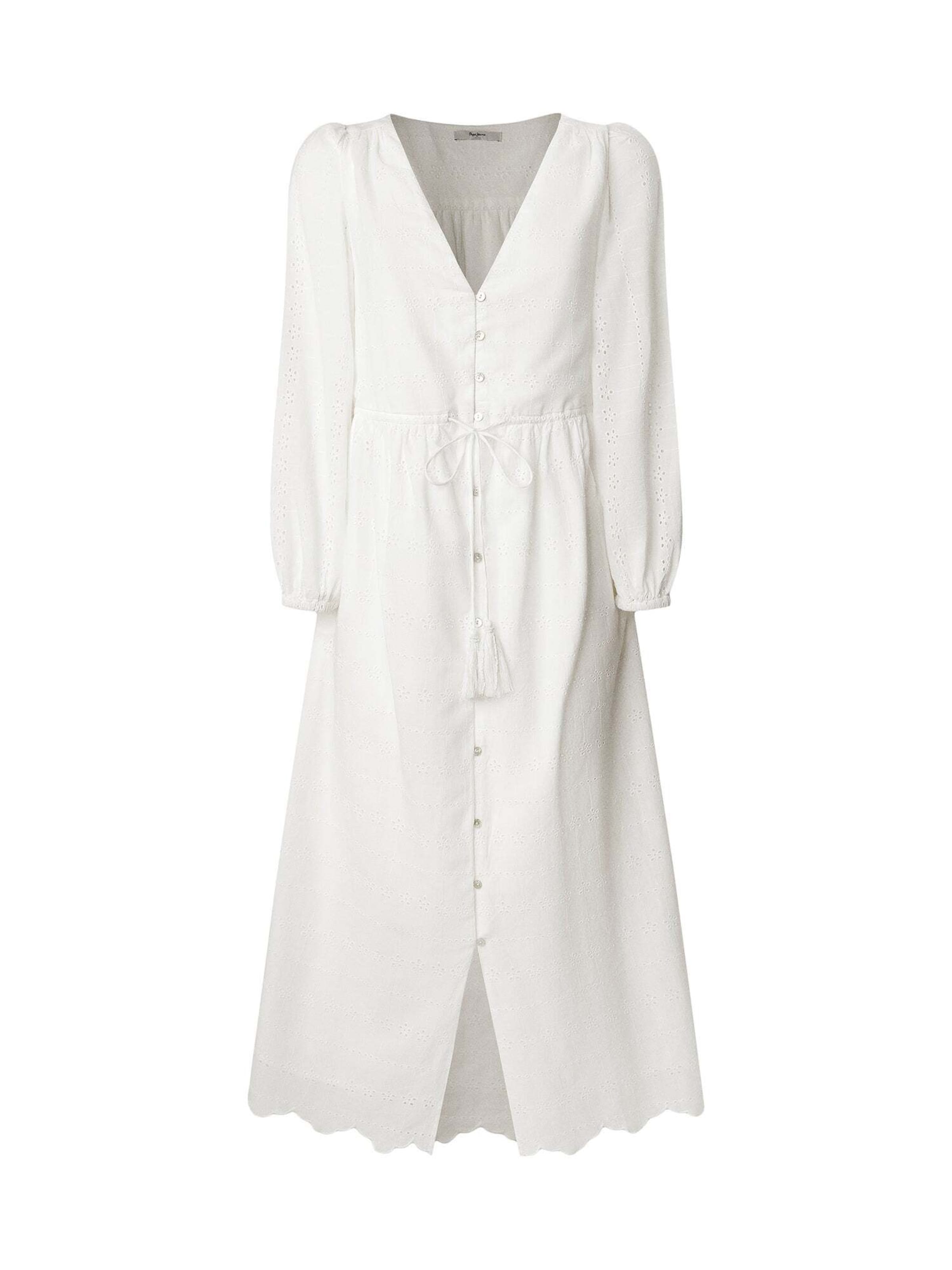 Pepe Jeans Jurk 'Deepty' in Wit: voorkant