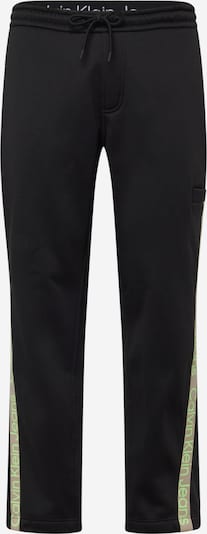 Calvin Klein Jeans Housut värissä tummabeige / vaaleanvihreä / musta, Tuotenäkymä