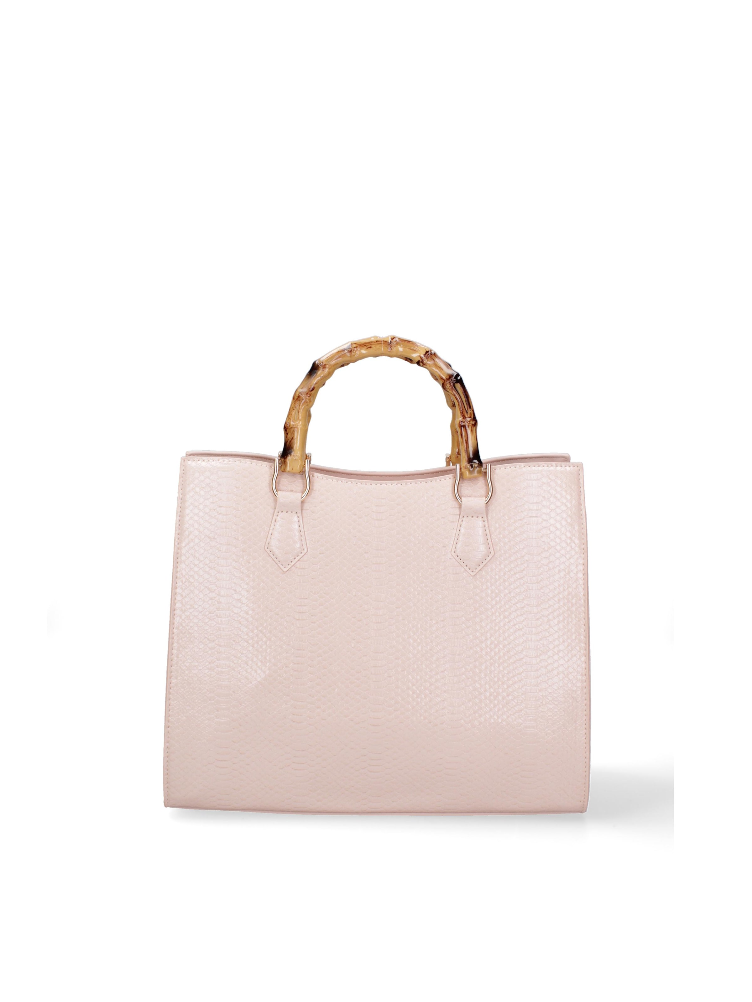 Borsa a spalla 'Borsa a Spalla Donna Ecopelle Vegana con Manico Bambù' di Diana&Co. in rosa