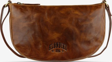 Borsa a spalla 'Mountain' di KLONDIKE 1896 in marrone: frontale