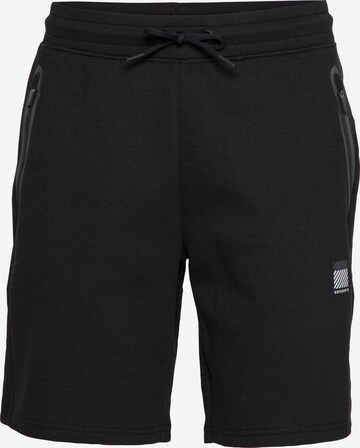 Pantaloni sport de la Superdry pe negru: față