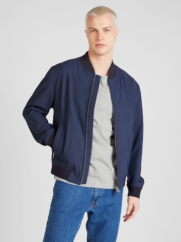 BOSS Black Between-Season Jacket 'Hanry' in Blue: front