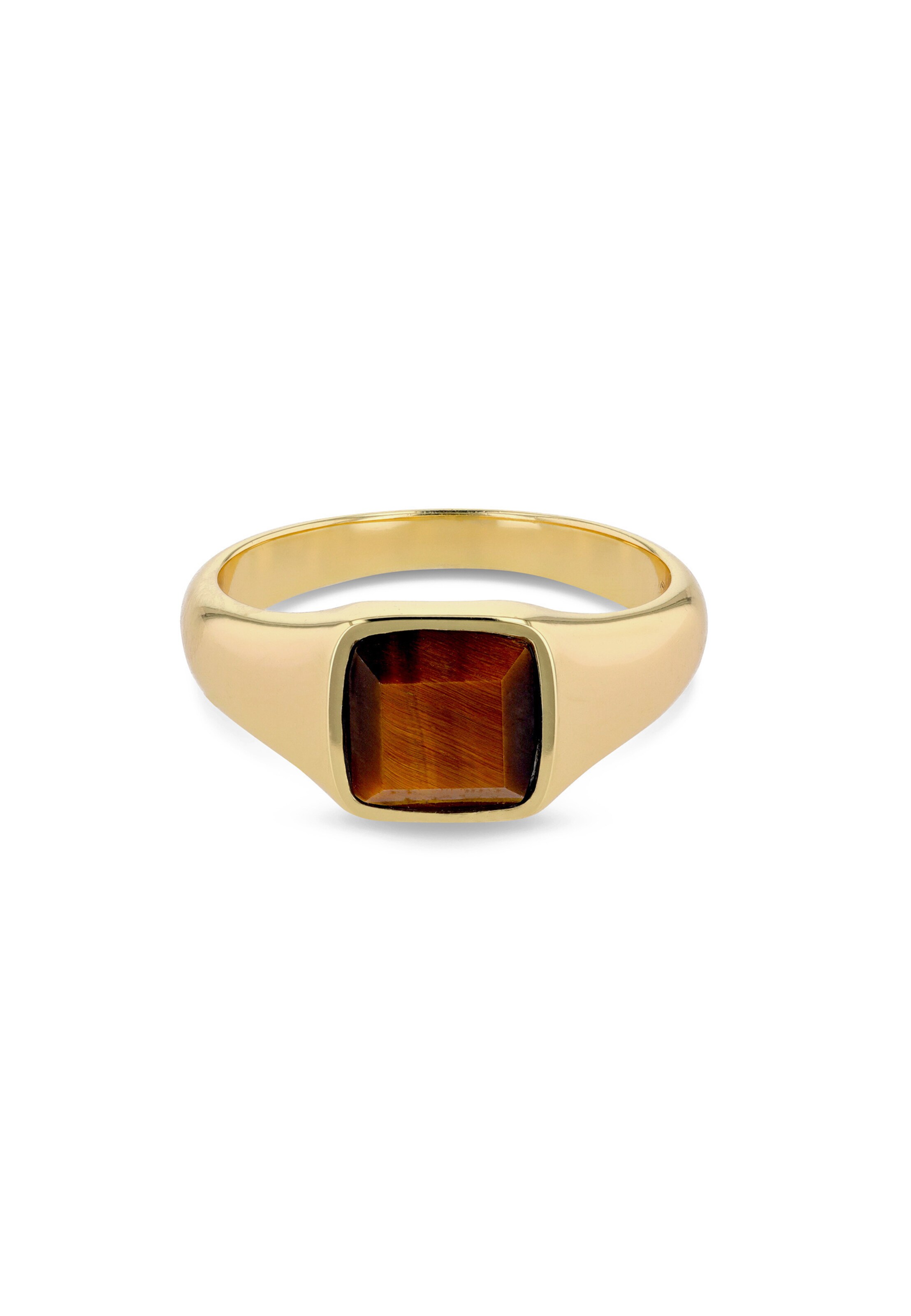 Commen Lines Ring in Gold: front