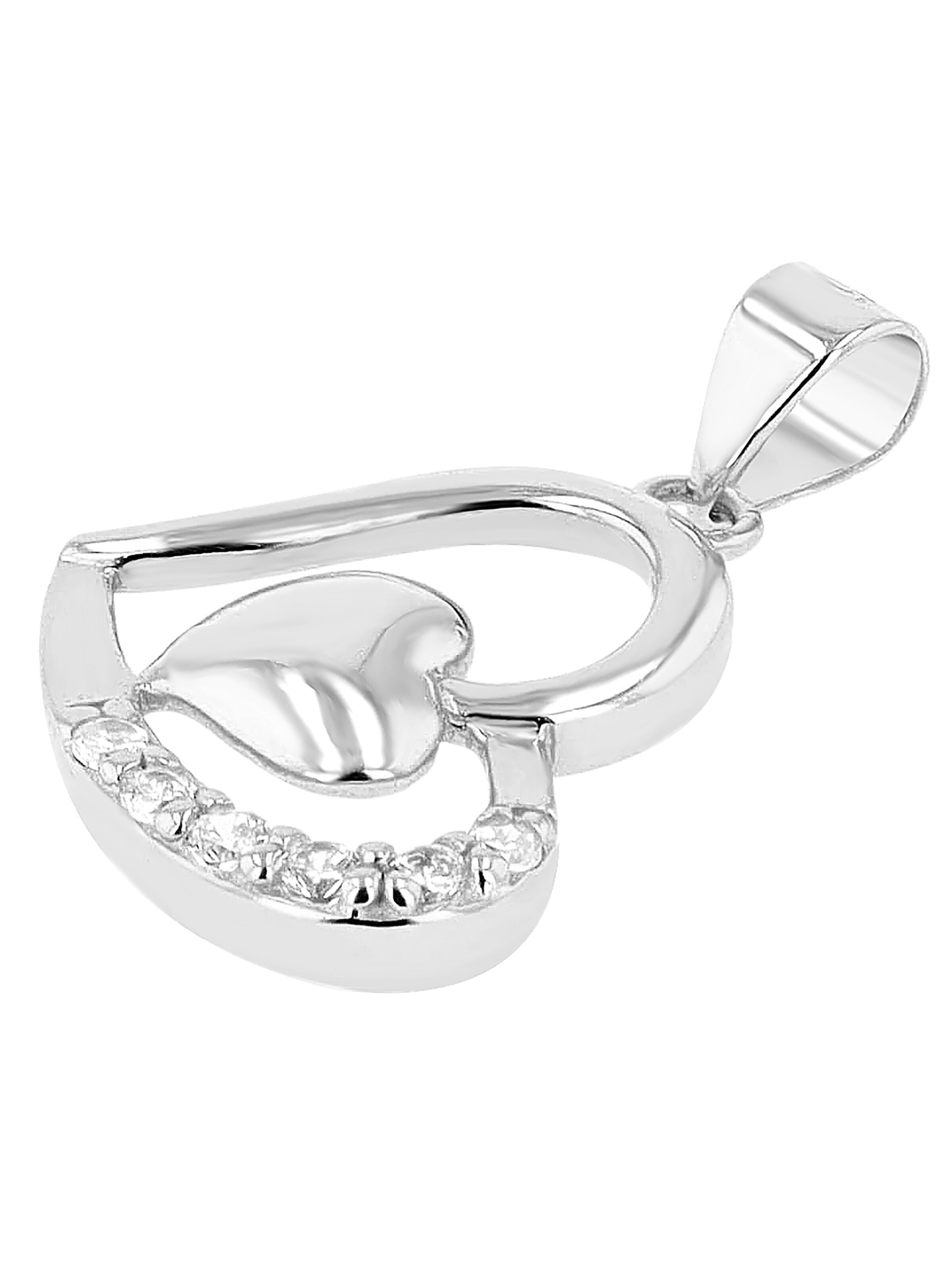 Akzent Pendant '"Banja" aus 925 Sterlingsilber, rhodiniert, langlebig' in Silver