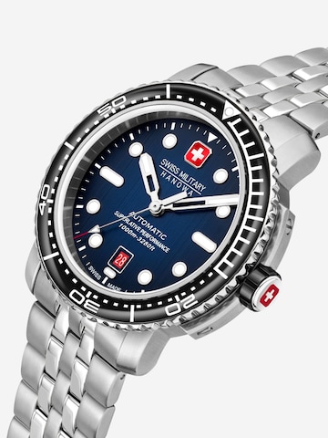 SWISS MILITARY HANOWA Analoog horloge 'Maitre Plongeur' in Zilver