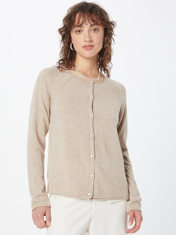 CULTURE Knit Cardigan 'Alaia' in Beige: front