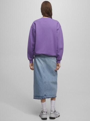 Pull&Bear Sweatshirt in Lila