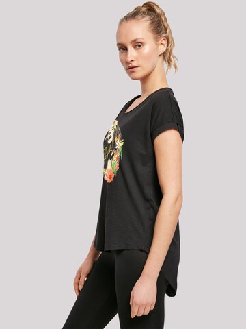 F4NT4STIC Shirt 'Janis Joplin Blumen' in Zwart