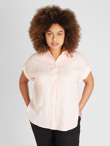 Lauren Ralph Lauren Plus Blouse in Pink: front