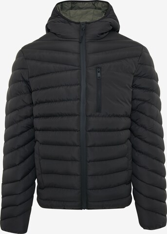 Threadbare Between-Season Jacket 'Griffin' in Black: front