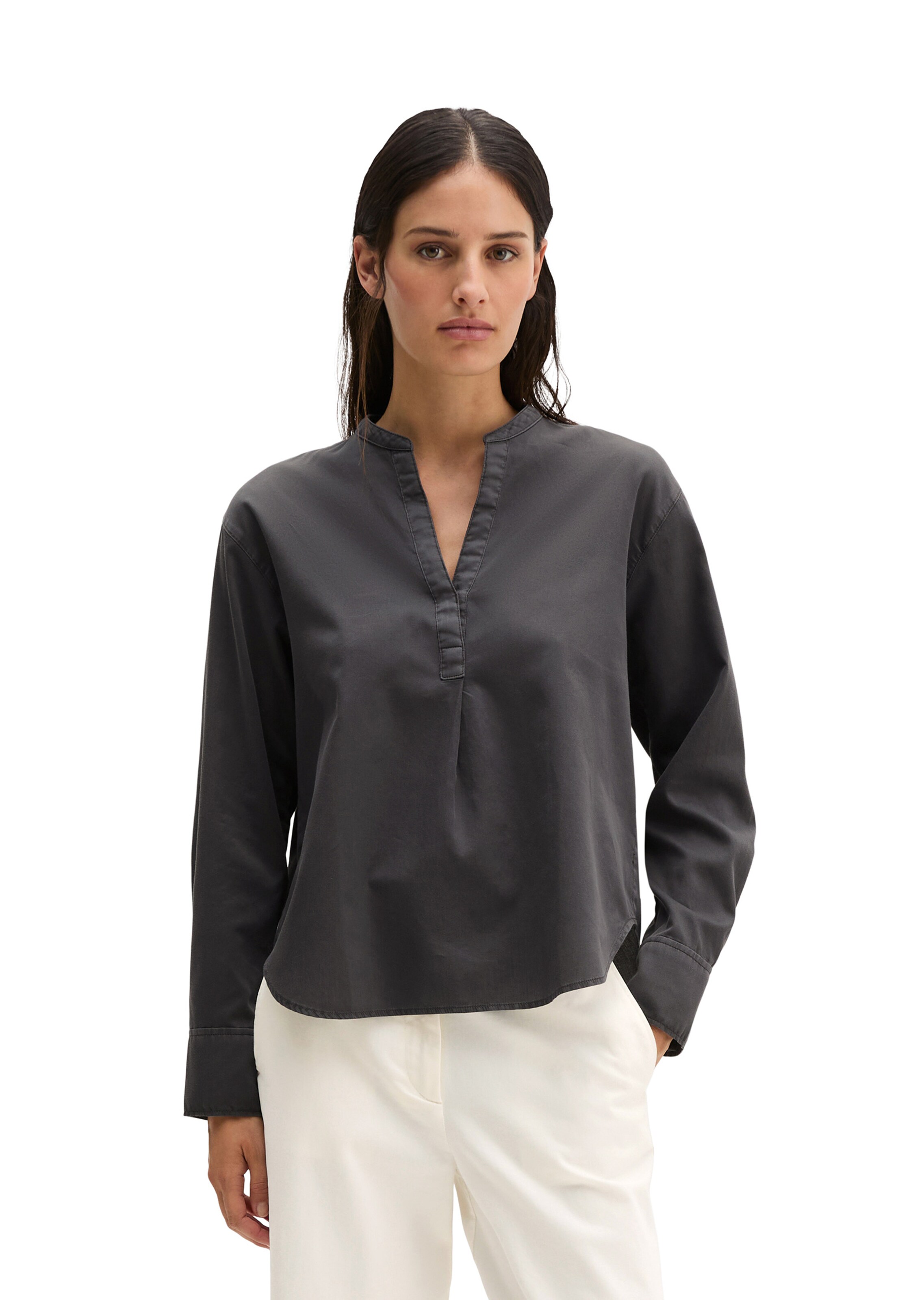 Marc O'Polo Bluse in Grau: Vorderseite