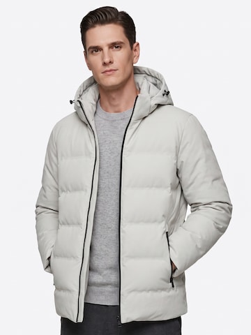 ALLTHEMEN Winter Jacket 'Wärmekammer' in Beige: front