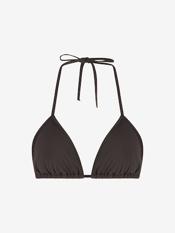 WALLIEN Triangel Bikinitop 'Triangle' in Braun: Vorderseite
