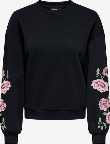 Sweat-shirt 'ONLBrooklyn' ONLY en noir : devant